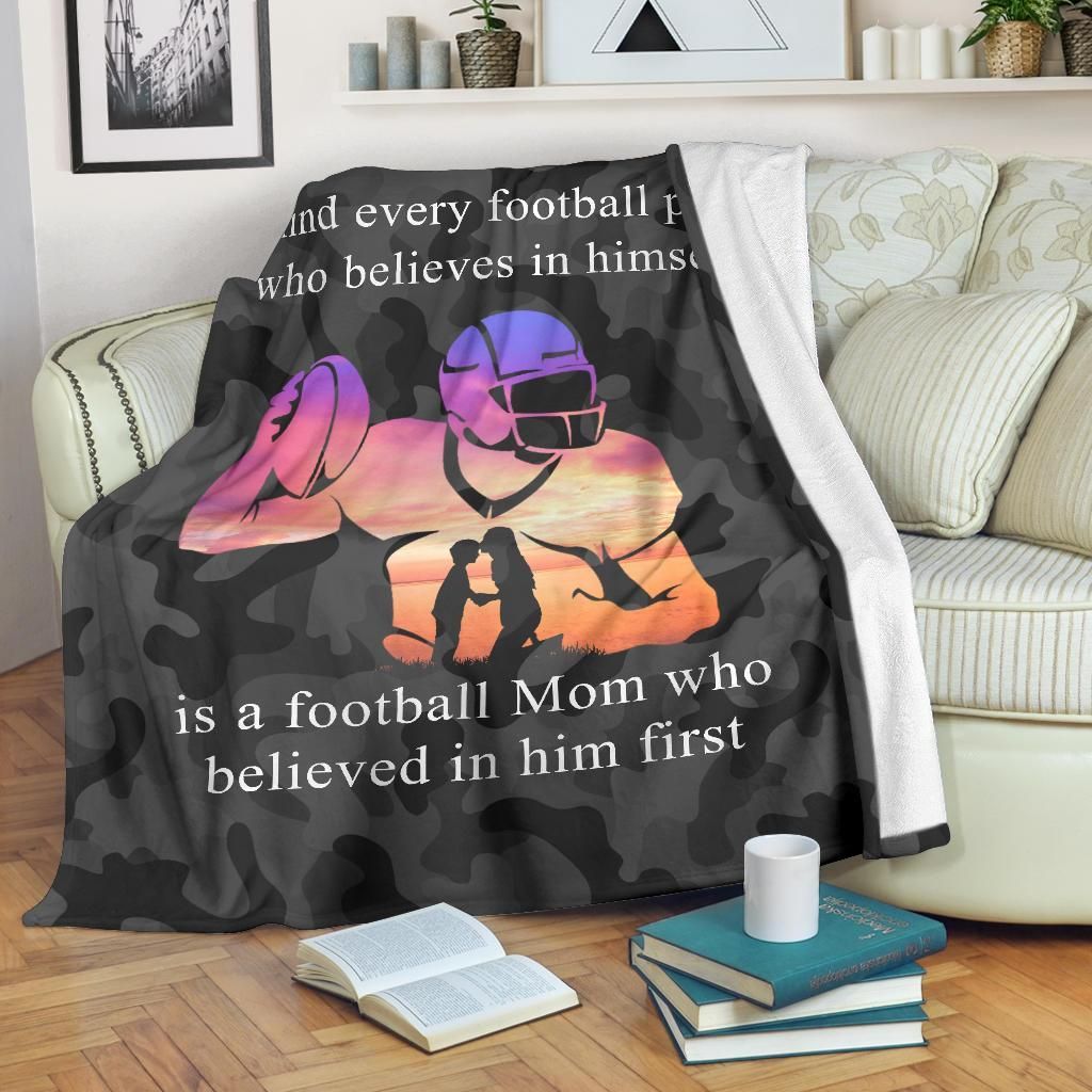 Football Mom Sherpa Fleece Blanket