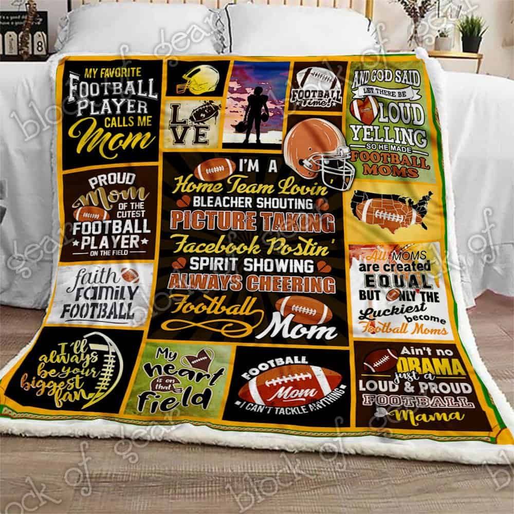 Football Mom Fleece Blanket