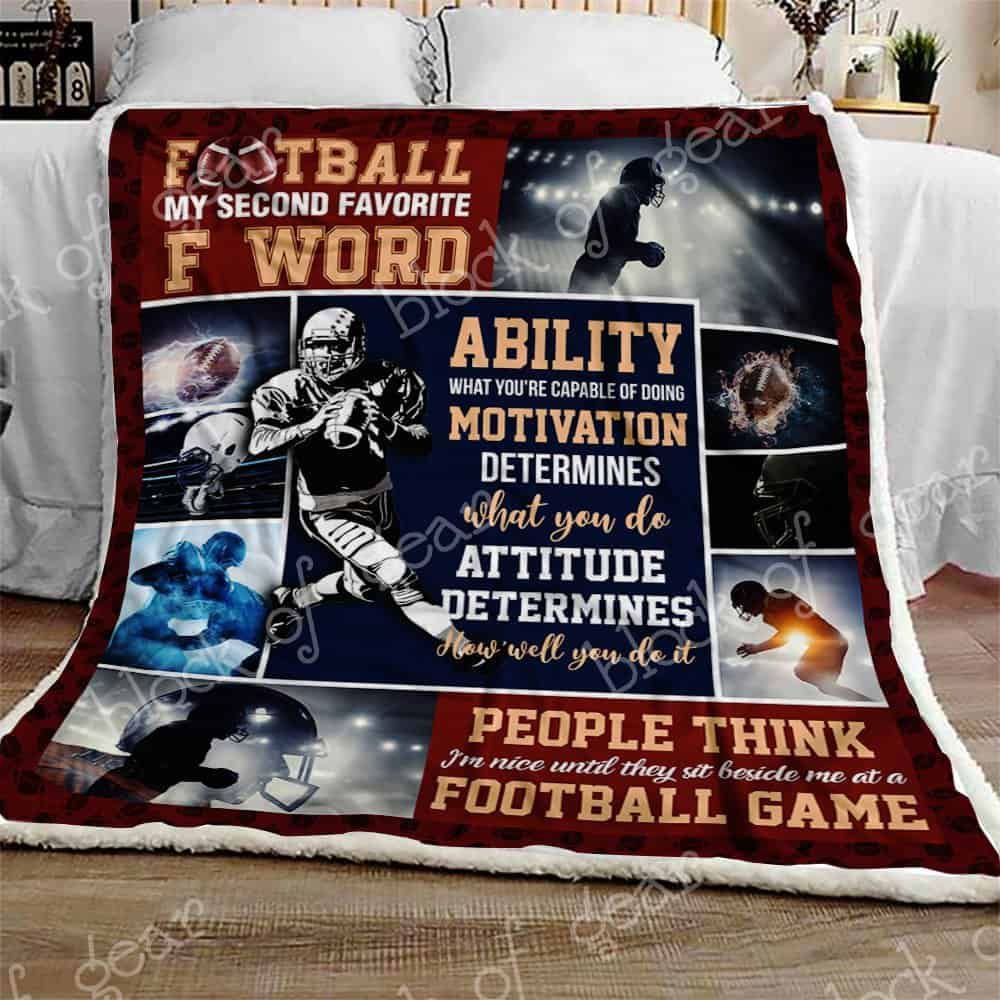 Football My Love My Passion Fleece Blanket
