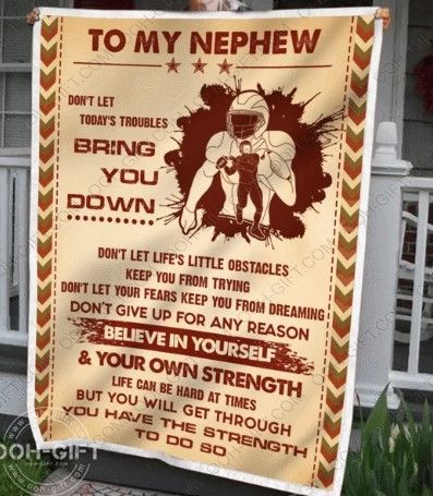 Football Nephew Sherpa Fleece Blanket
