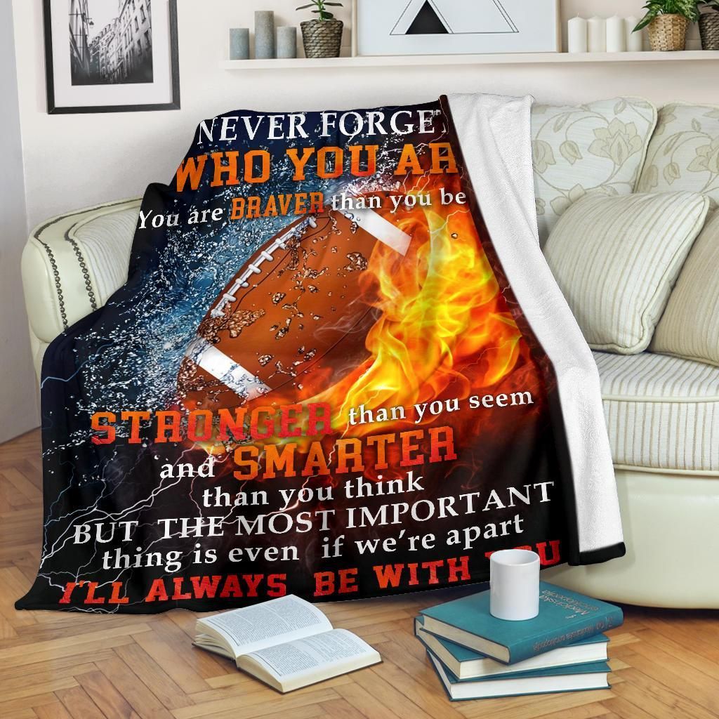 Football Never Forget Who You Are Sherpa Fleece Blanket