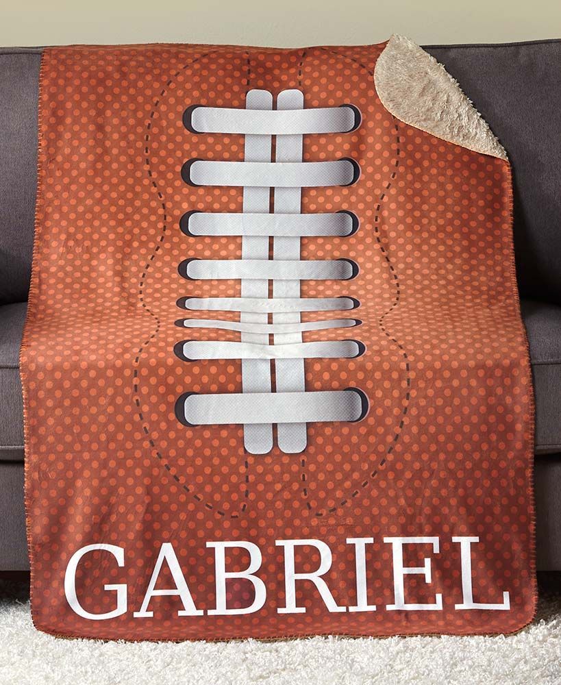 Football Personalized Fleece Blanket