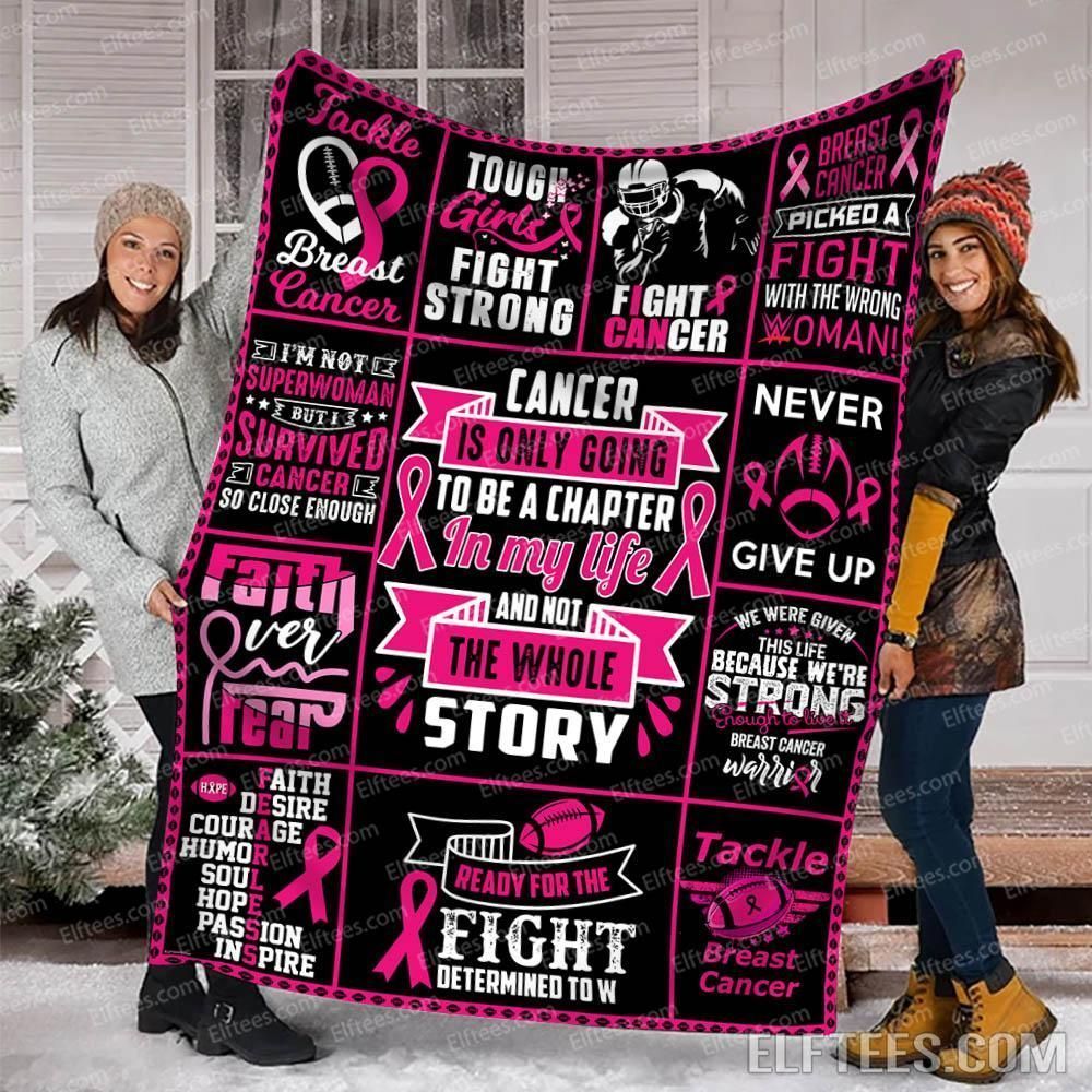 Football Tackle Breast Cancer Sherpa Fleece Blanket