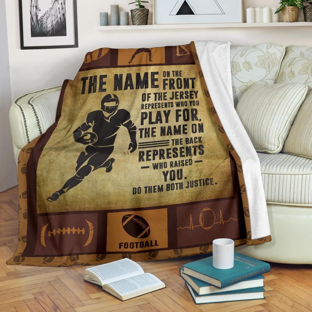 Football The Name Sherpa Fleece Blanket