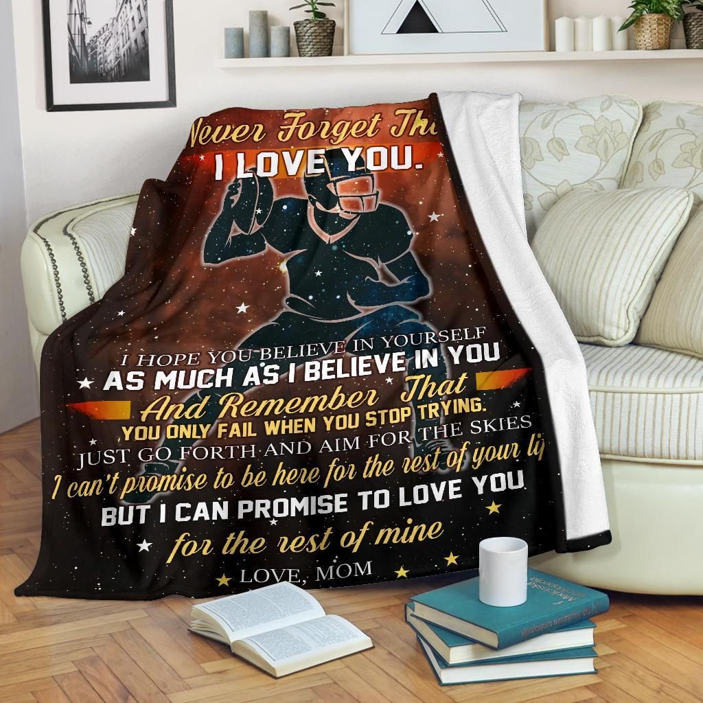 Football To My Son Sherpa Fleece Blanket