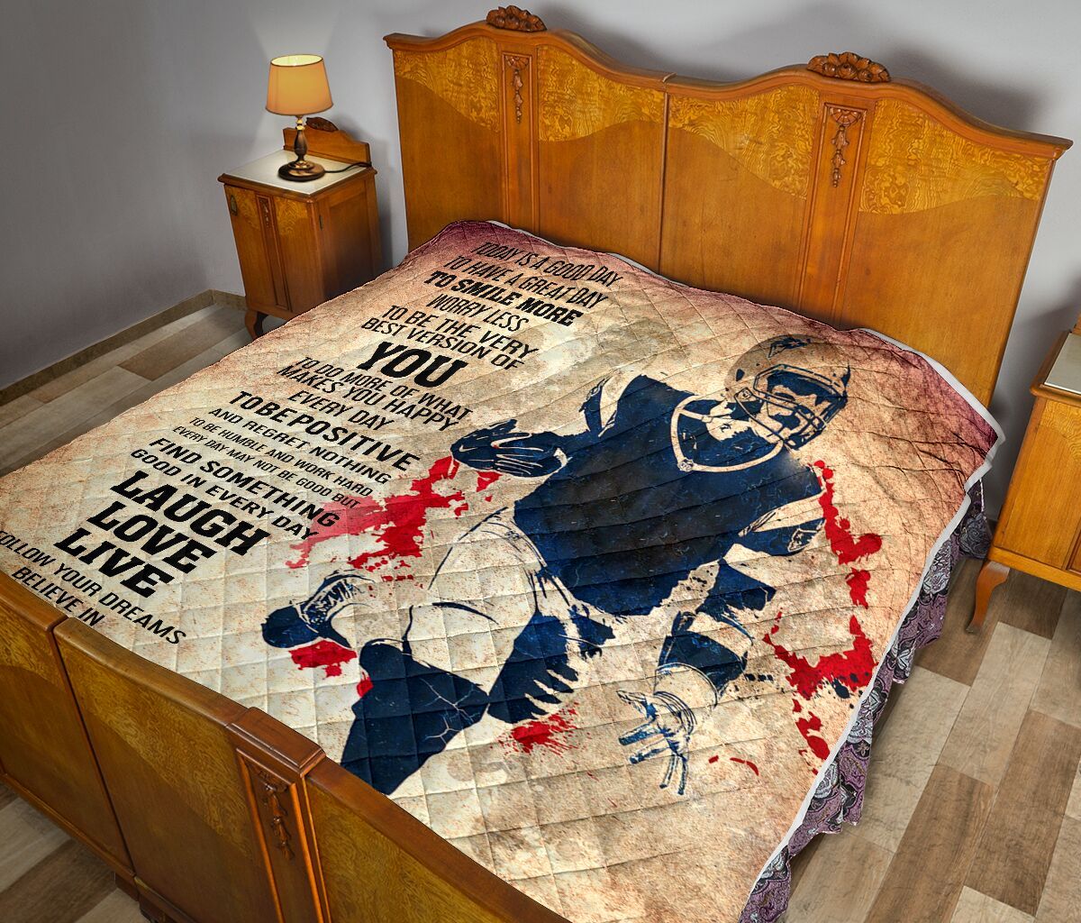 Football Today A Good Day Quilt Blanket Kd Dhc1312750Dd