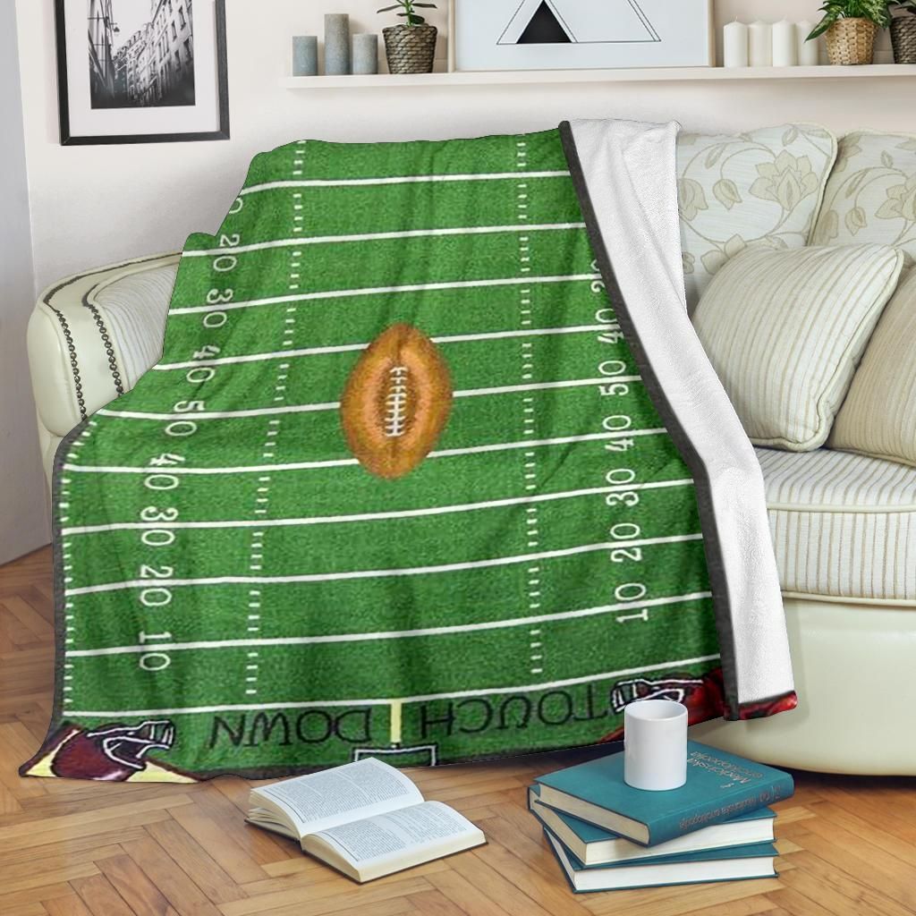 Football Touch Down Sherpa Fleece Blanket