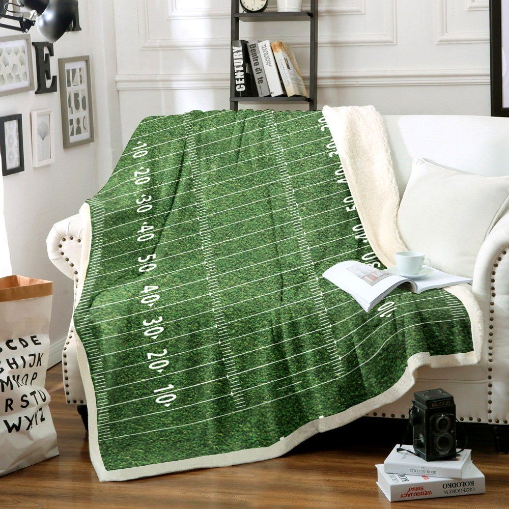 Football Sherpa Fleece Blanket