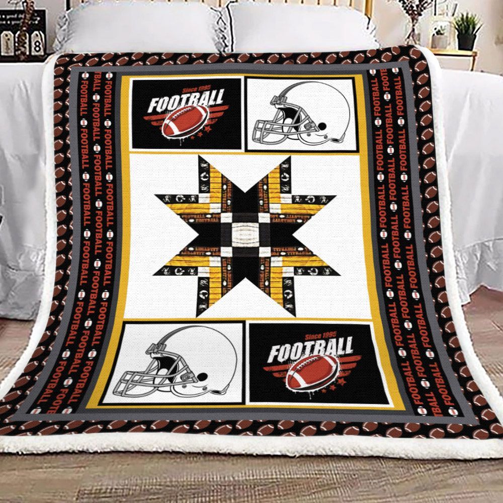 Football Sherpa Fleece Blanket