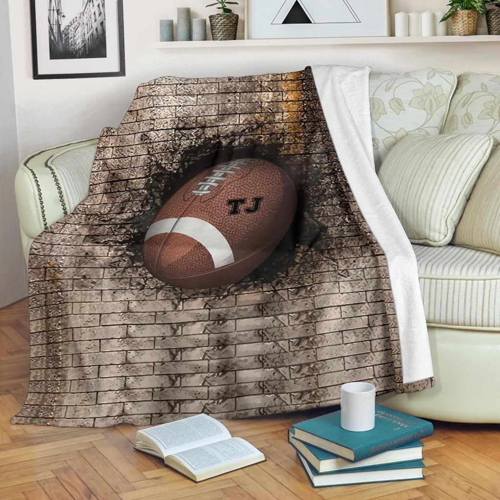 Football Wall Sherpa Fleece Blanket
