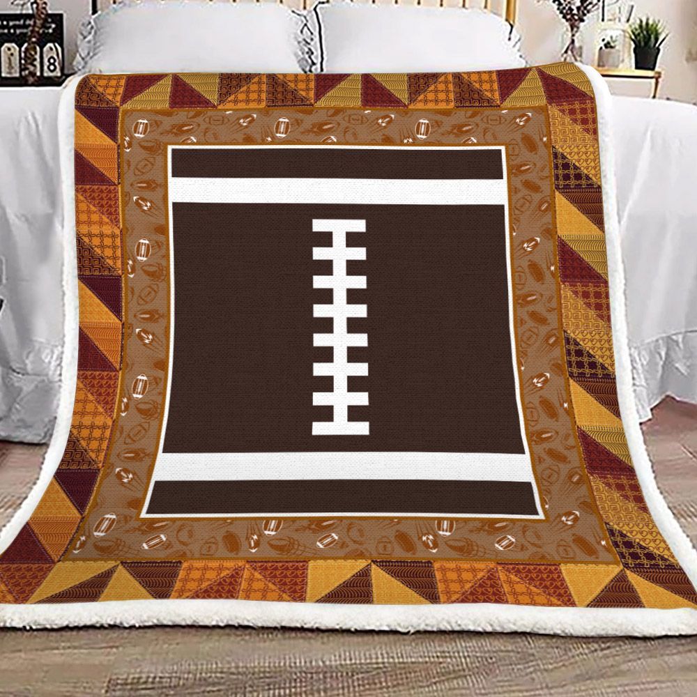 Football Sherpa Fleece Blanket