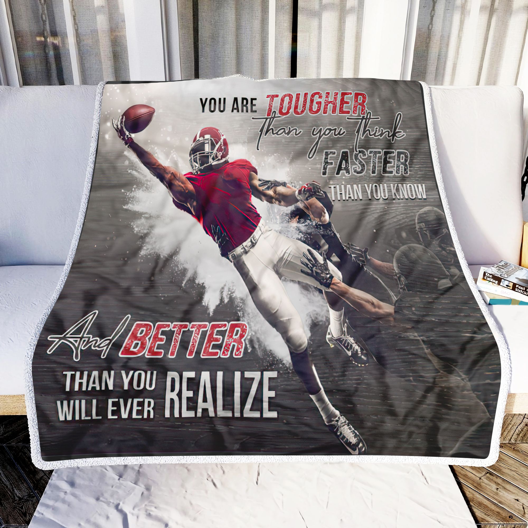 Football You Are Tougher Than You Think Fleece Blanket