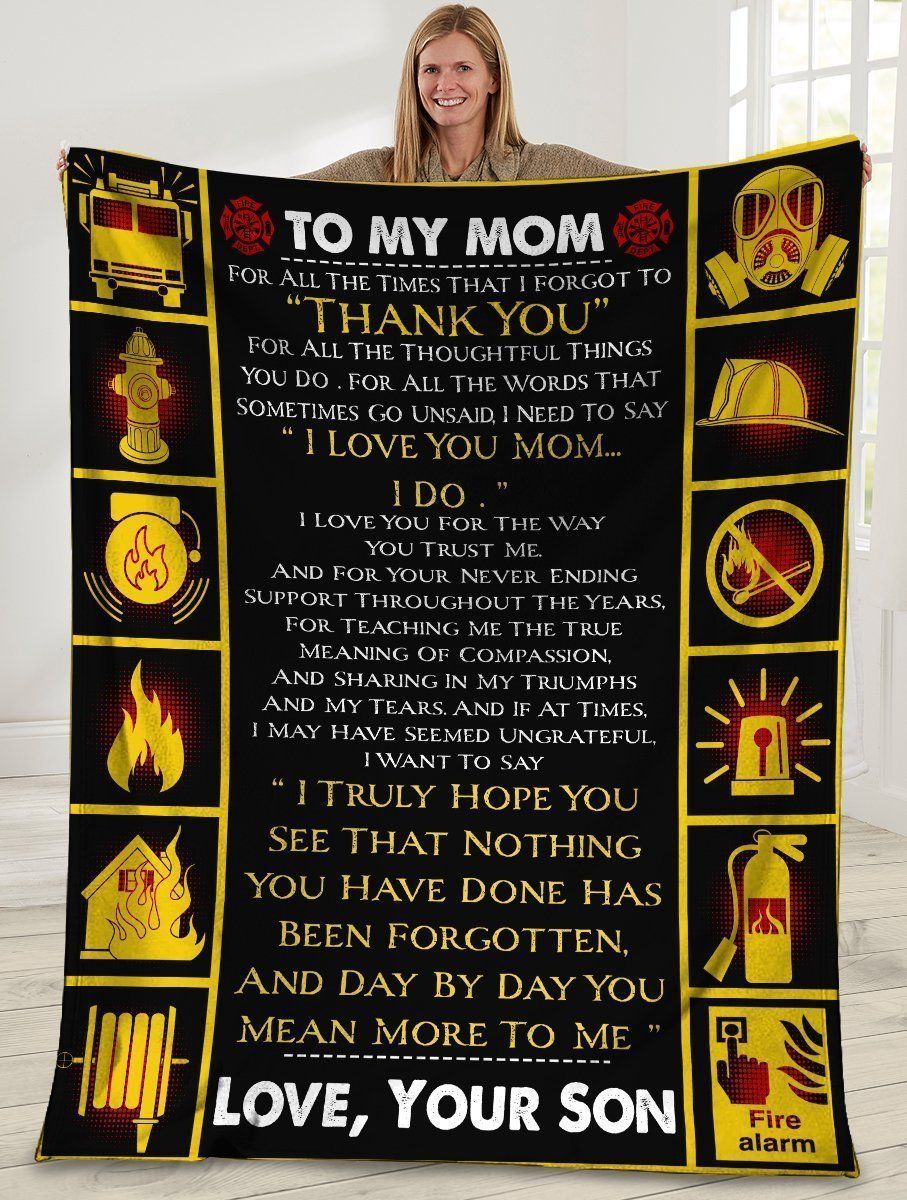 For All The Times That I Forgot To Thank You Firefighter Fleece Blanket