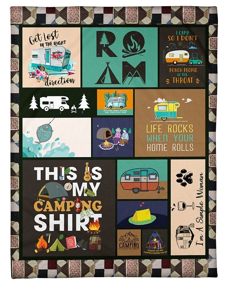 For Camping Lovers Fleece Blanket