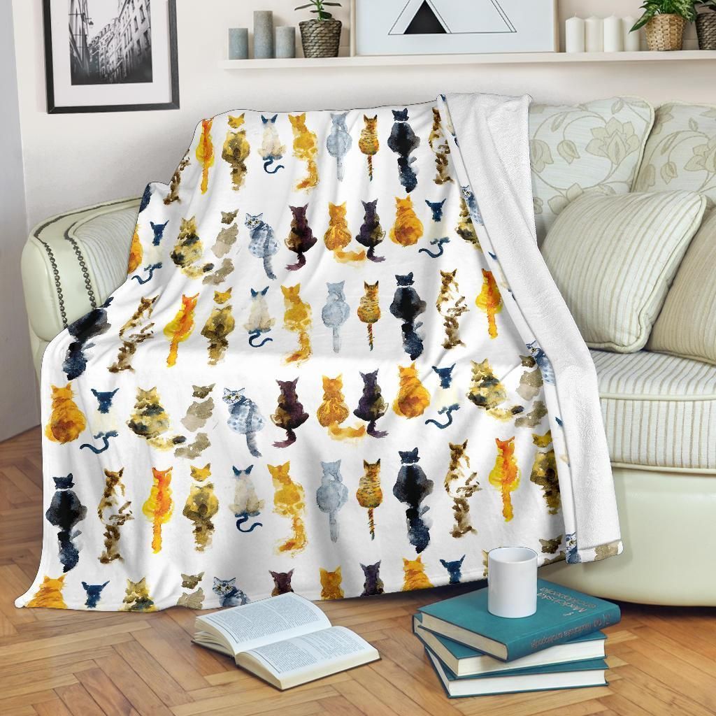 For Cat Lovers Sherpa Fleece Blanket