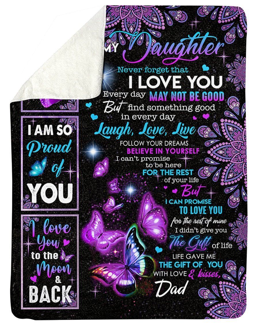 For Daughter Find Something Good In Everyday Fleece Blanket Sherpa Blanket