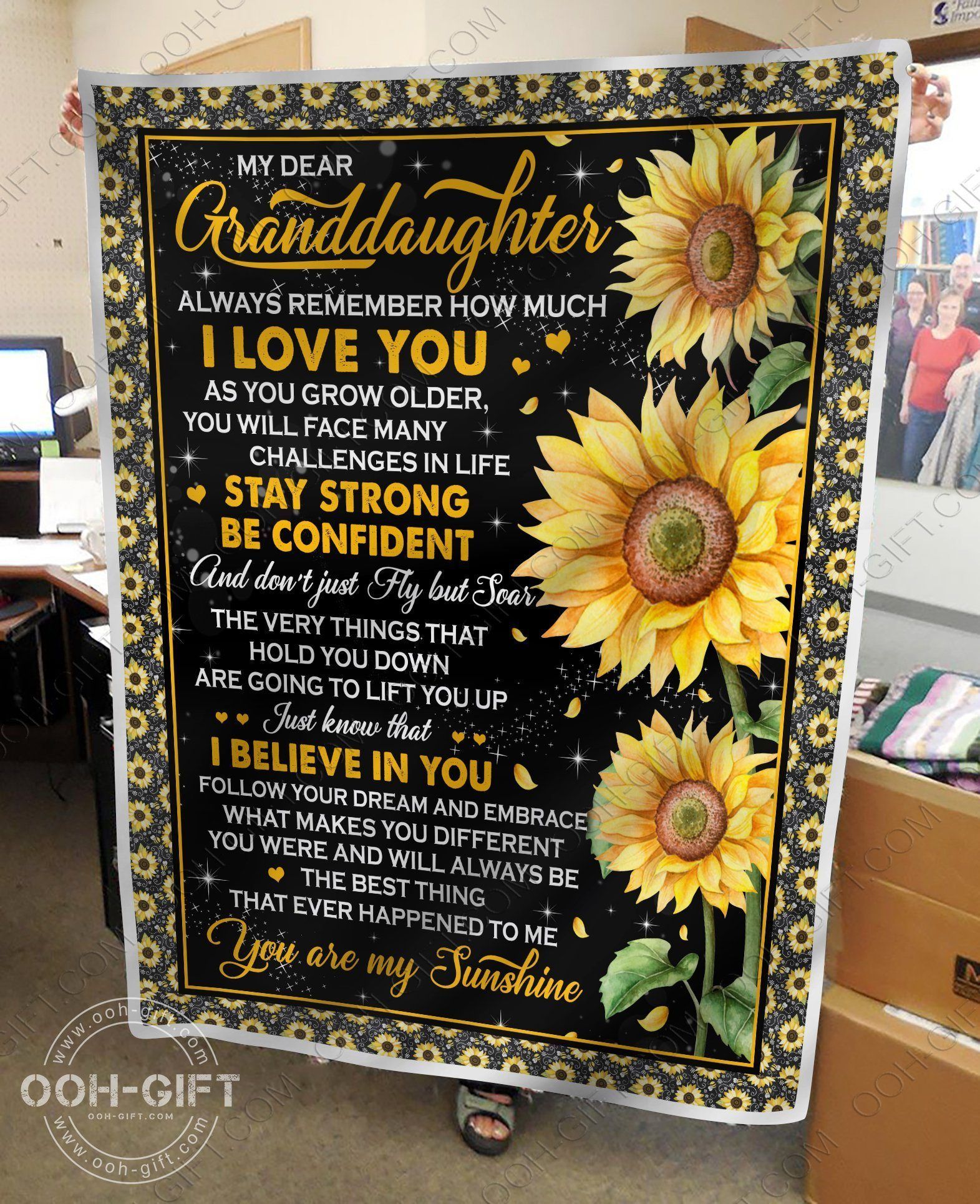 For Granddaughter Sherpa Fleece Blanket