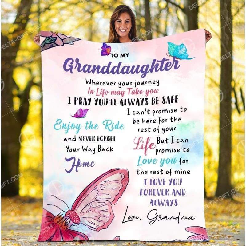 For Granddaughter I Pray You Always Be Safe Printed Fleece Blanket