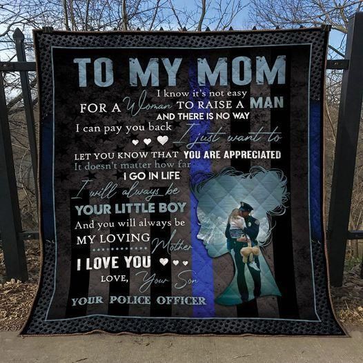 For Mom I Know It’s Not Easy For A Woman To Raise A Man Fleece Blanket