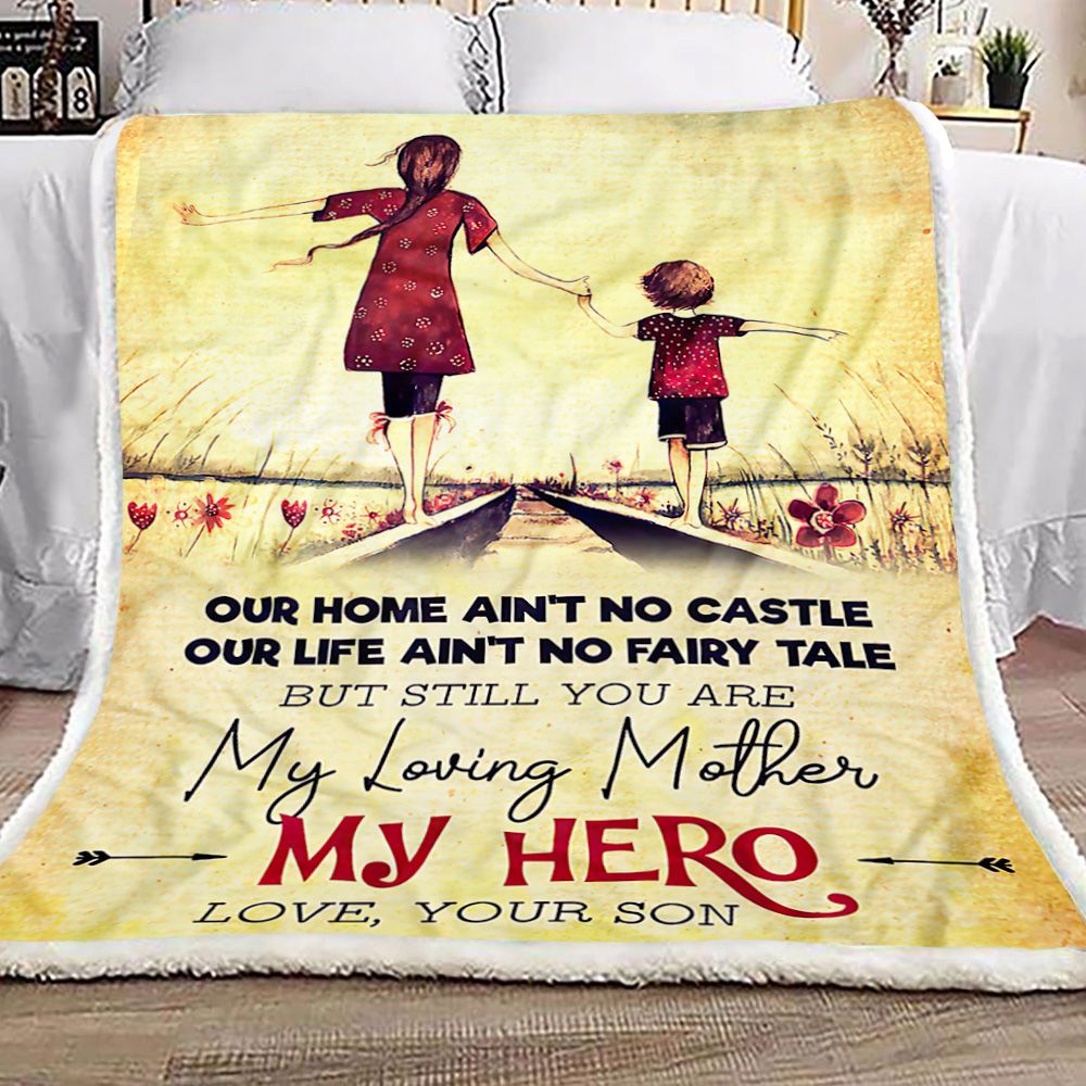 For Mom My Loving Mother My Hero Fleece Blanket