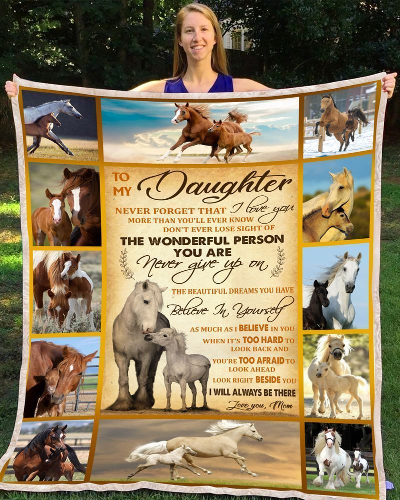 For My Daughter Sherpa Fleece Blanket