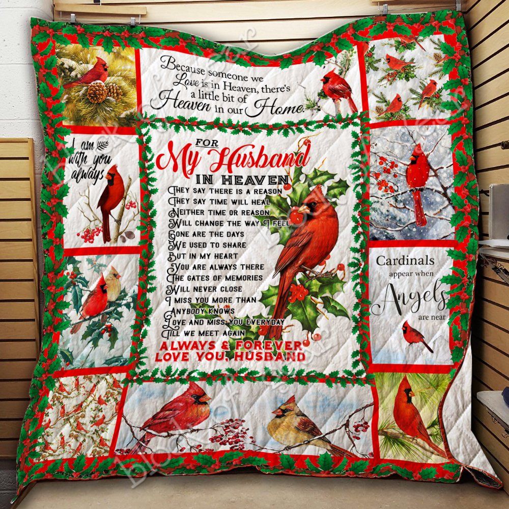 For My Husband In Heaven Cardinal Quilt Thh1209 Dhc11122806Dd