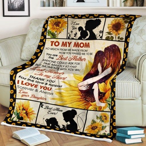 For My Mom Quotes Sherpa Fleece Blanket