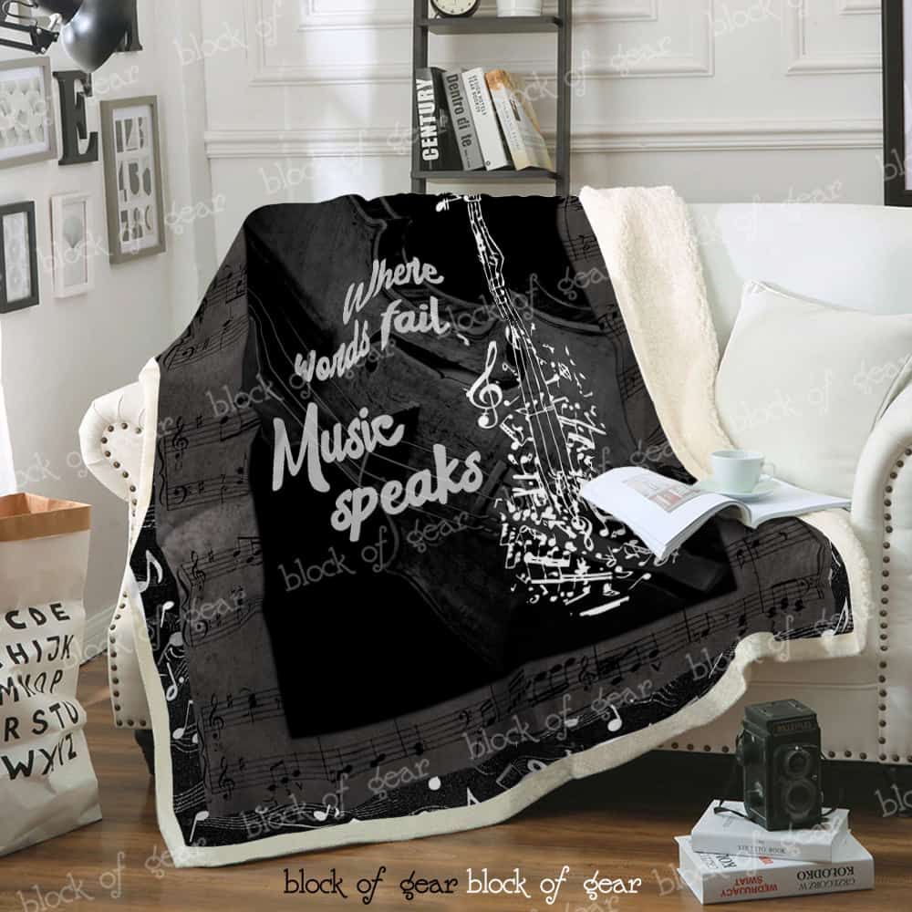 For The Love Of Violin Fleece Blanket