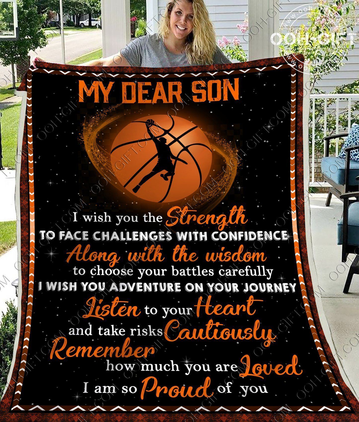 For Your Basketball Son Sherpa Fleece Blanket