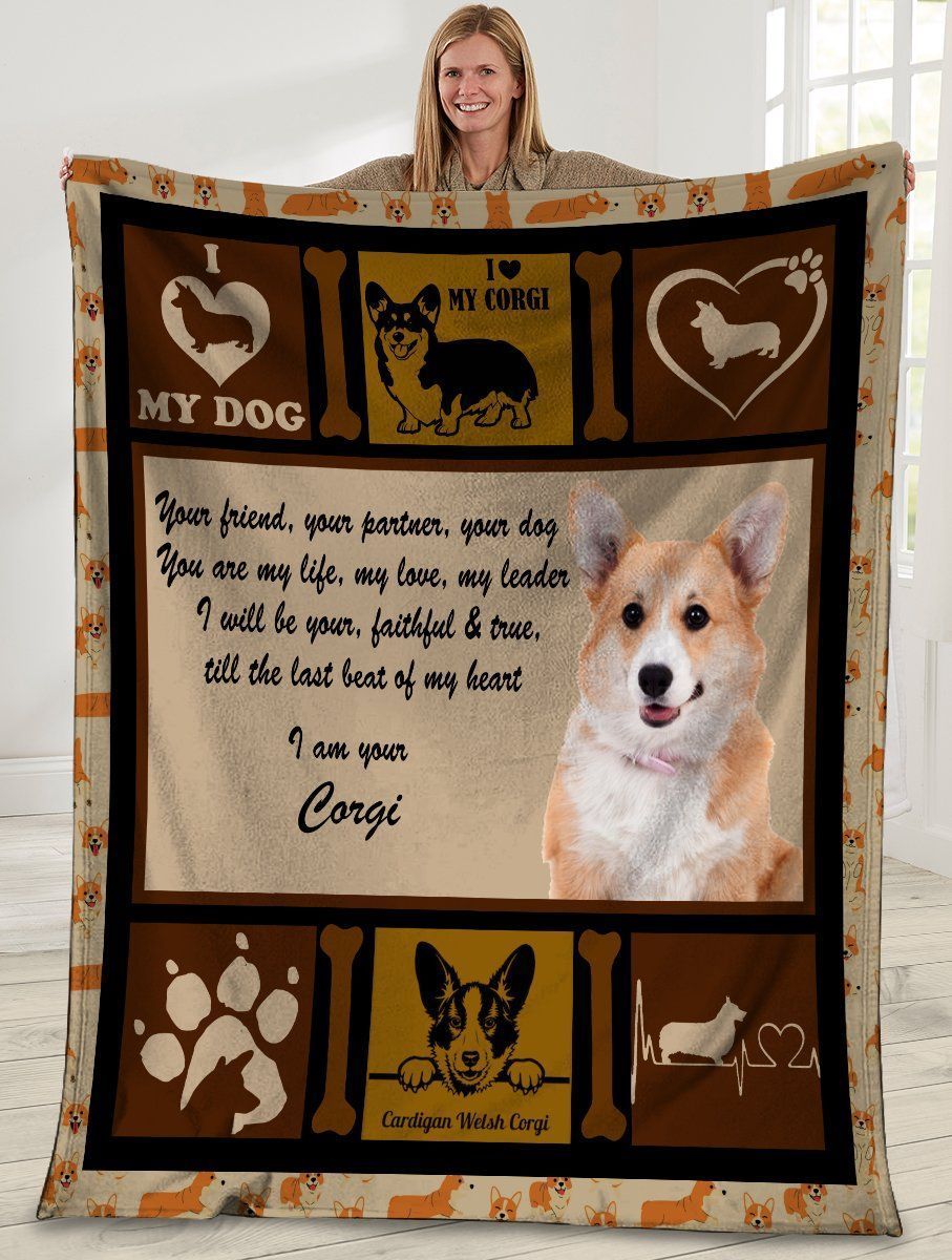 For Your Partner Your Dog You Are My Life Corgi Dog Fleece Blanket