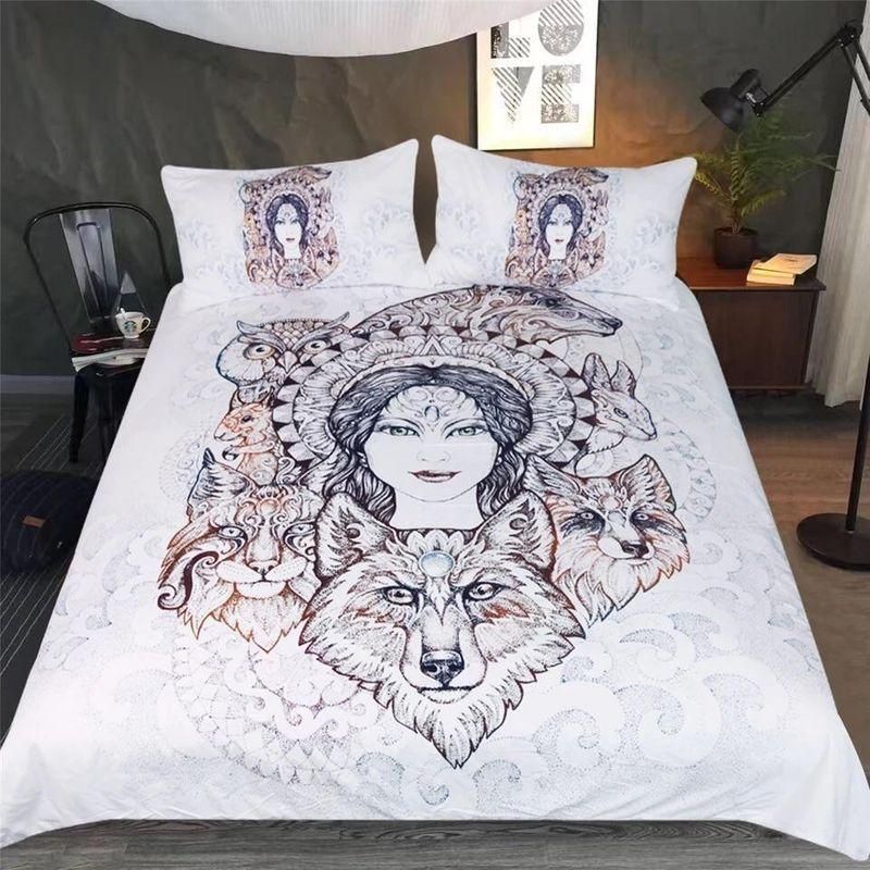Forest Animals Queen Printed Bedding Set