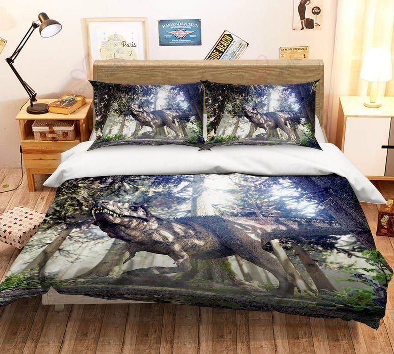 Forest Dinosaurs Printed Bedding Set