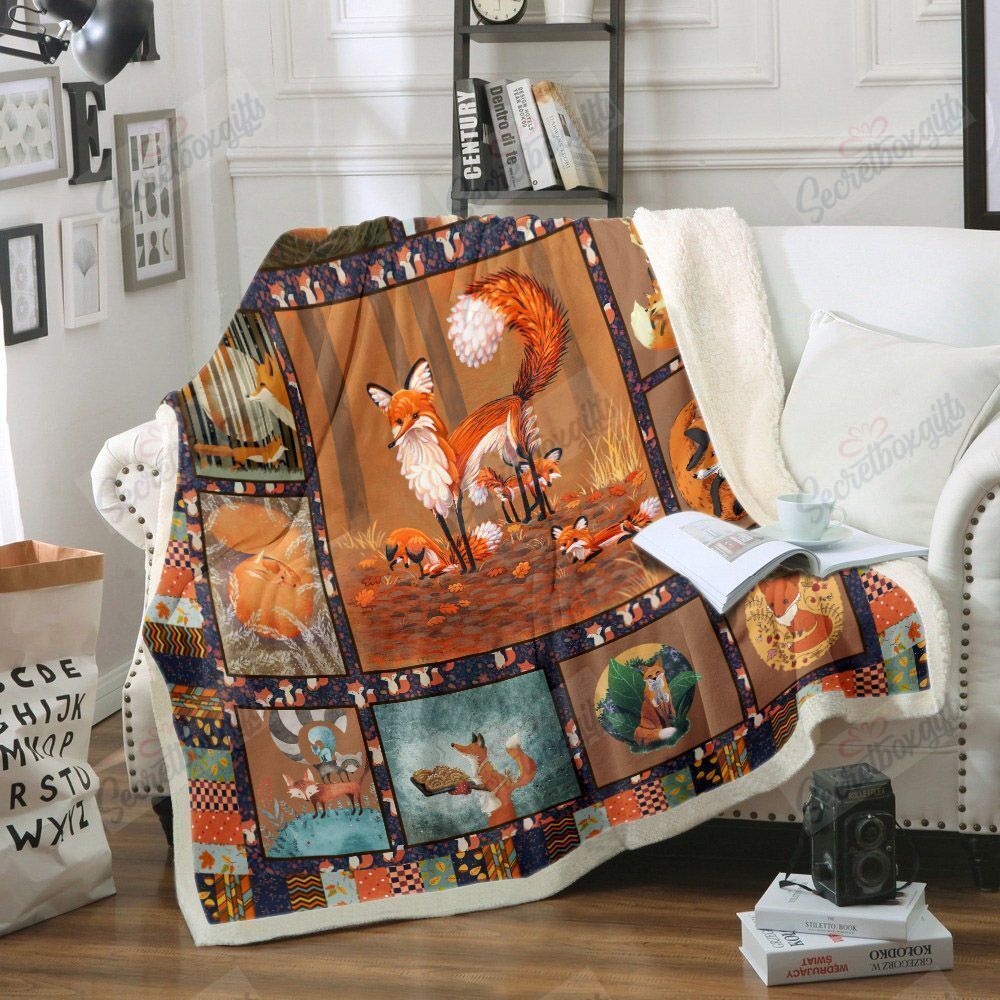 Forest Fox Fleece Blanket