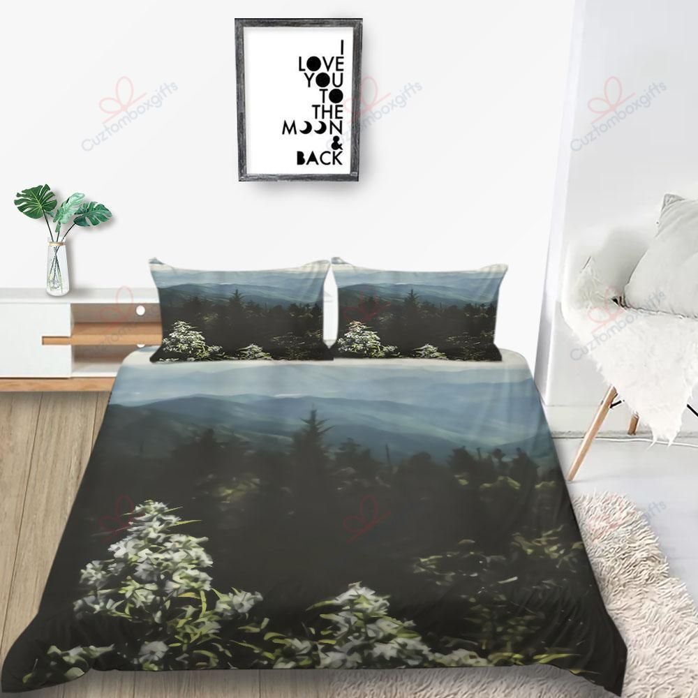 Forest Mountain Range Nature Bedding Set