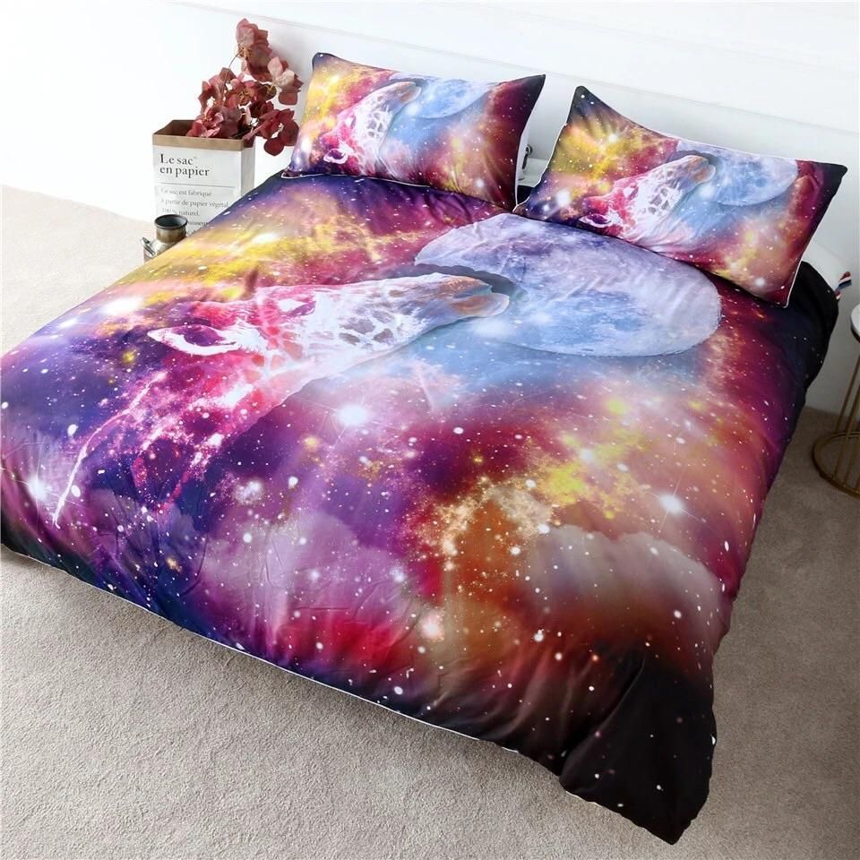 Forever Giraffe Galaxy Bedding Set
