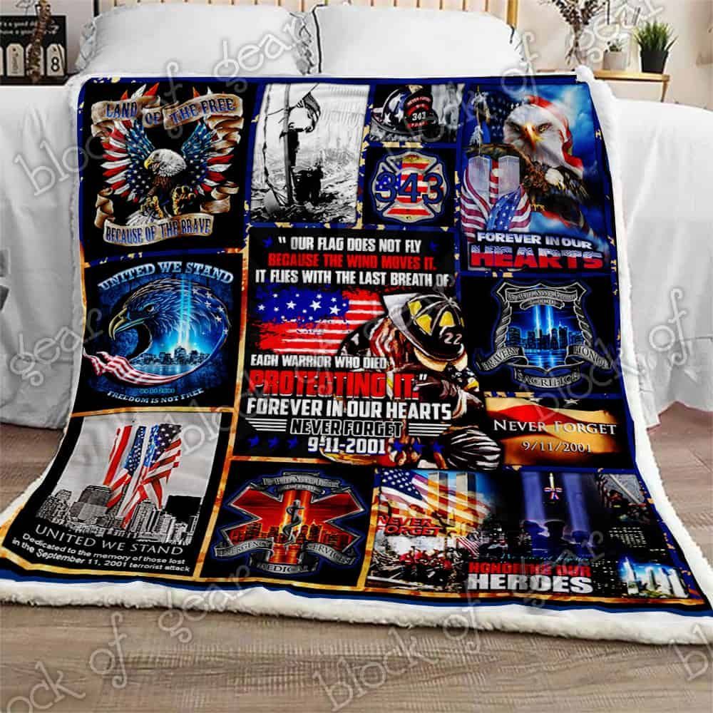 Forever in Our Hearts September 11 Fleece Blanket
