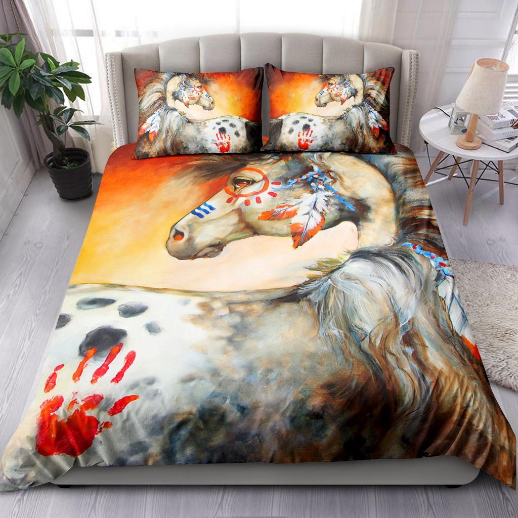 Four Feathers Indian War Pony Bedding Set
