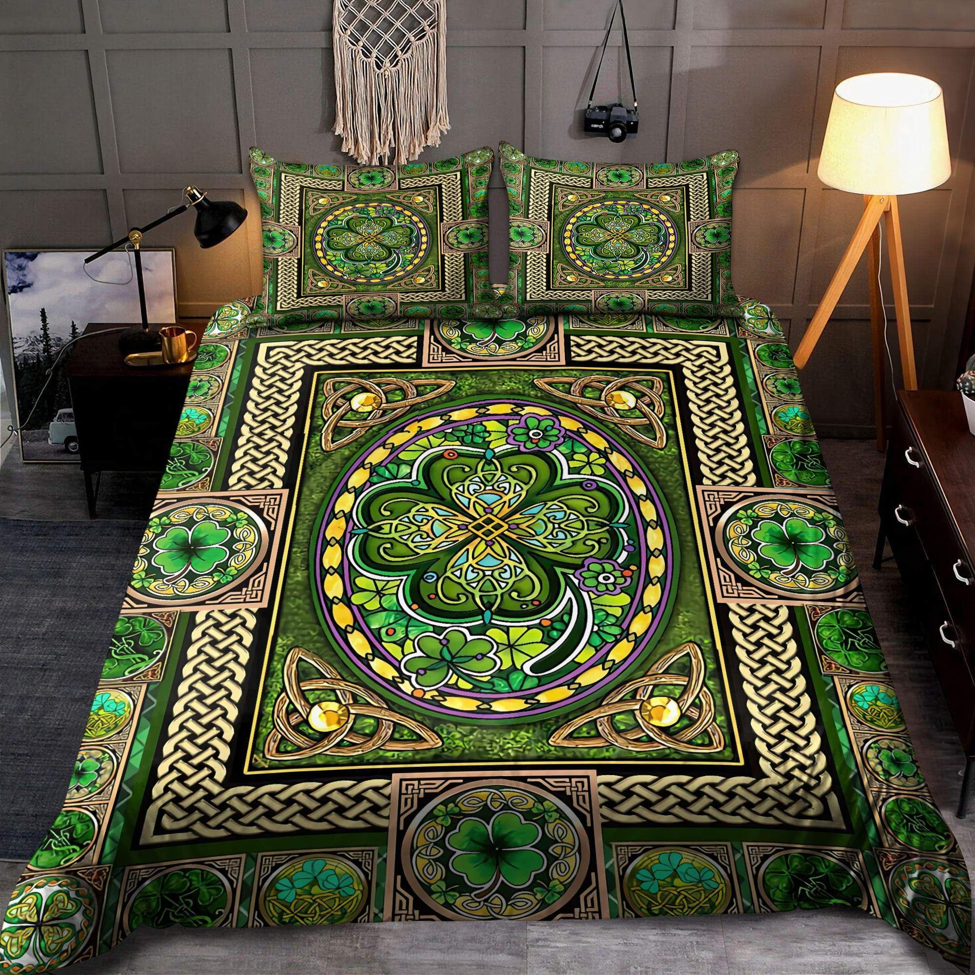 Four leaf Clover Trinity Knot St Patrick’s Day Bedding Set