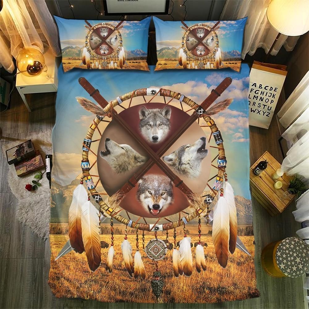 Four Wolves Native Dreamcatcher Bedding Set