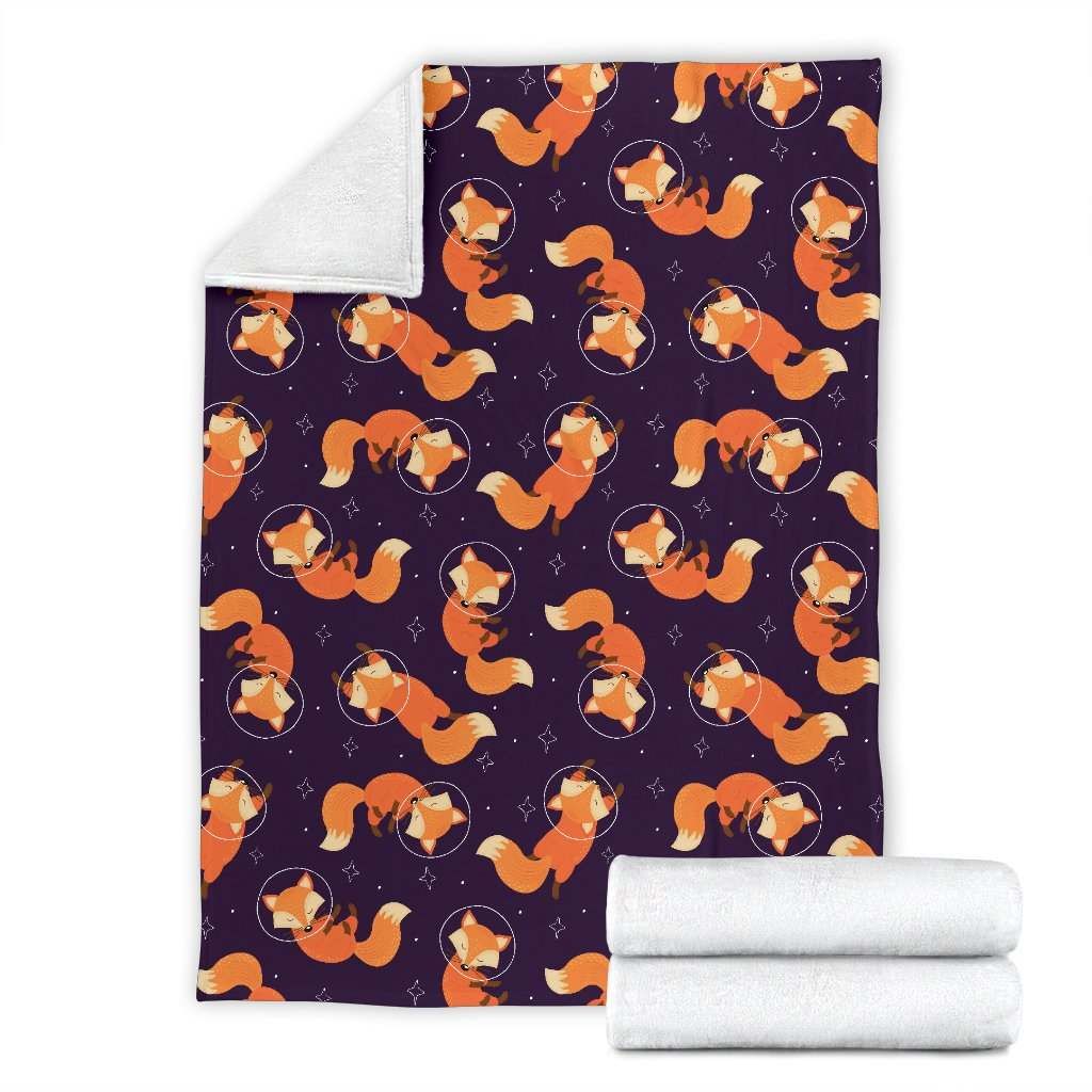 Fox (4) Sherpa Fleece Blanket