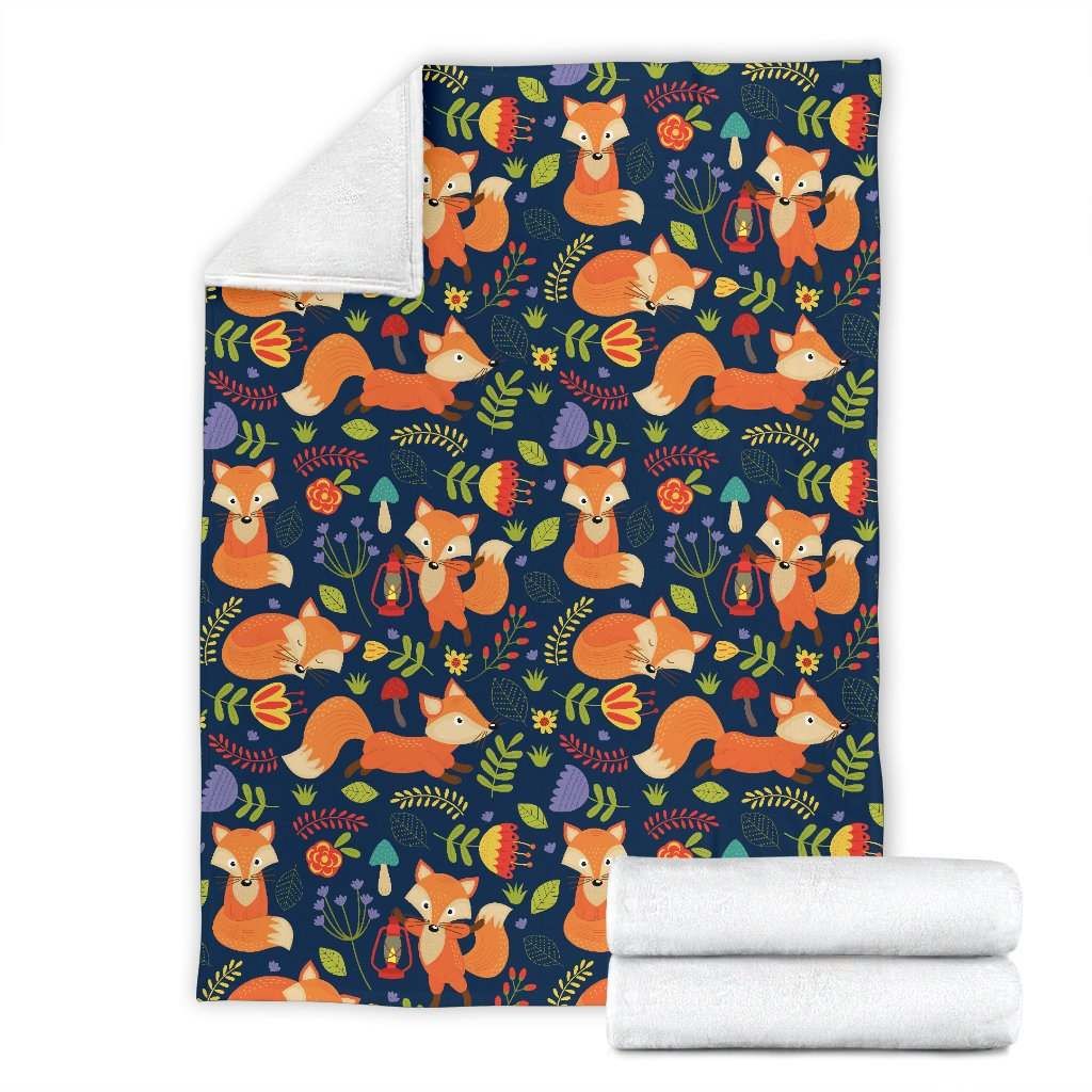 Fox (5) Sherpa Fleece Blanket