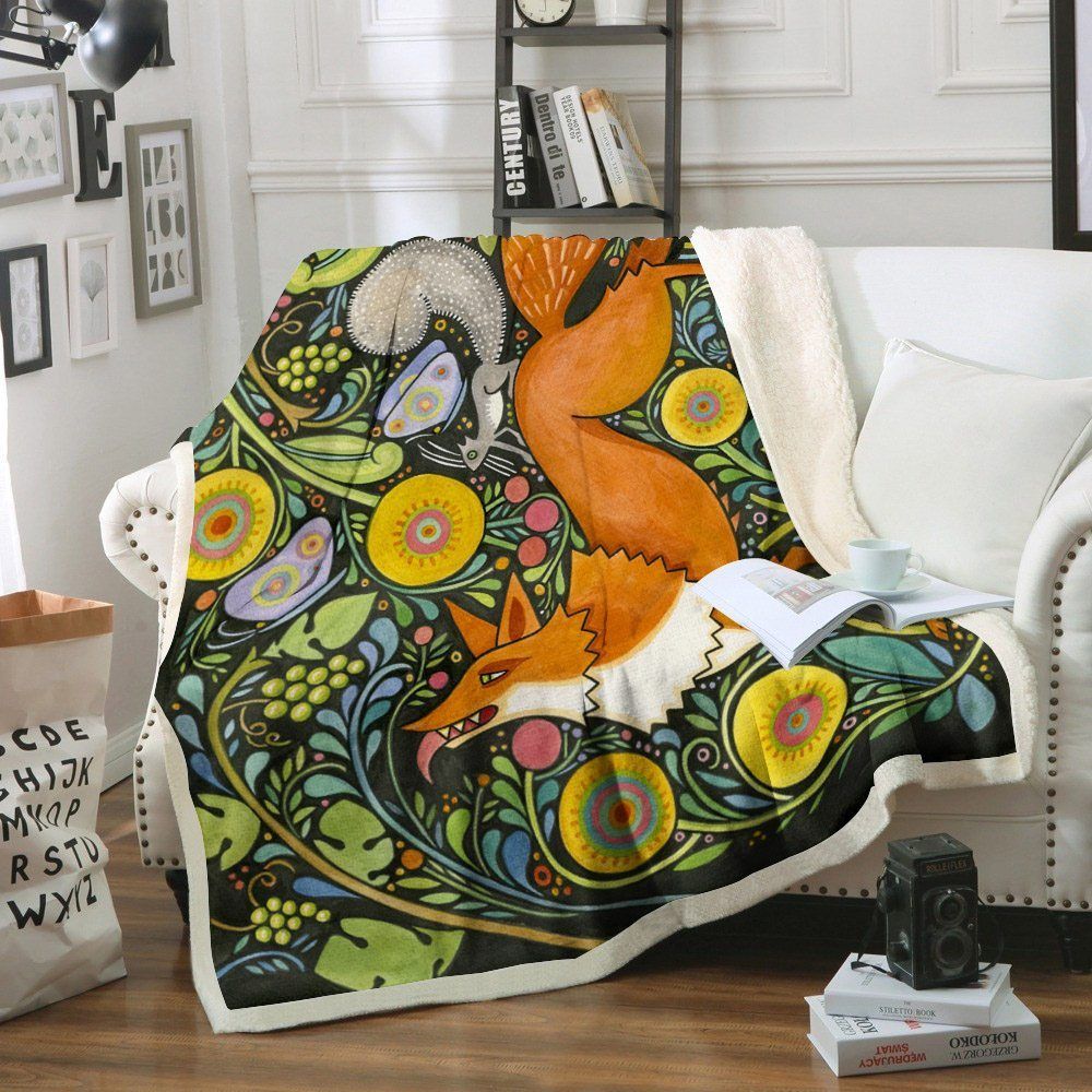 Fox And Grape Sherpa Fleece