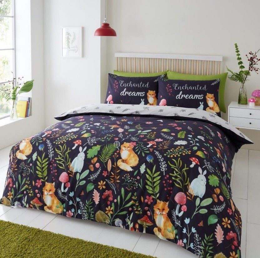 Fox And Rabbit Bedding Set