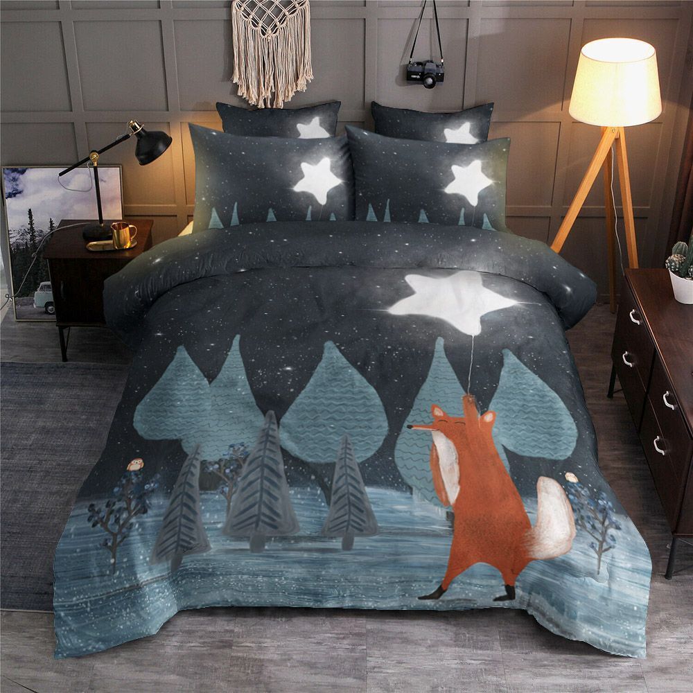 Fox And Star Balloon Bedding Set