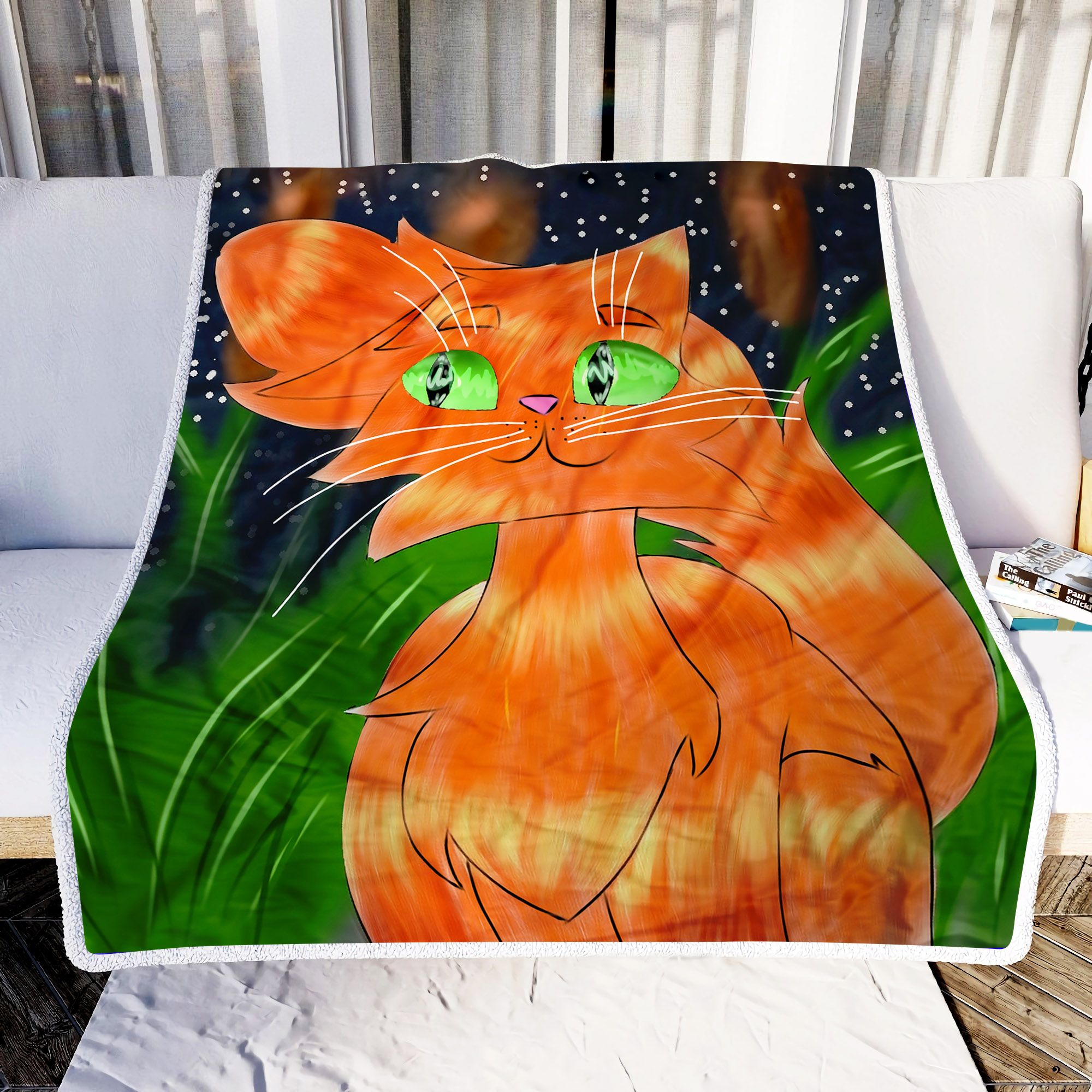 Fox Cartoon Fleece Blanket