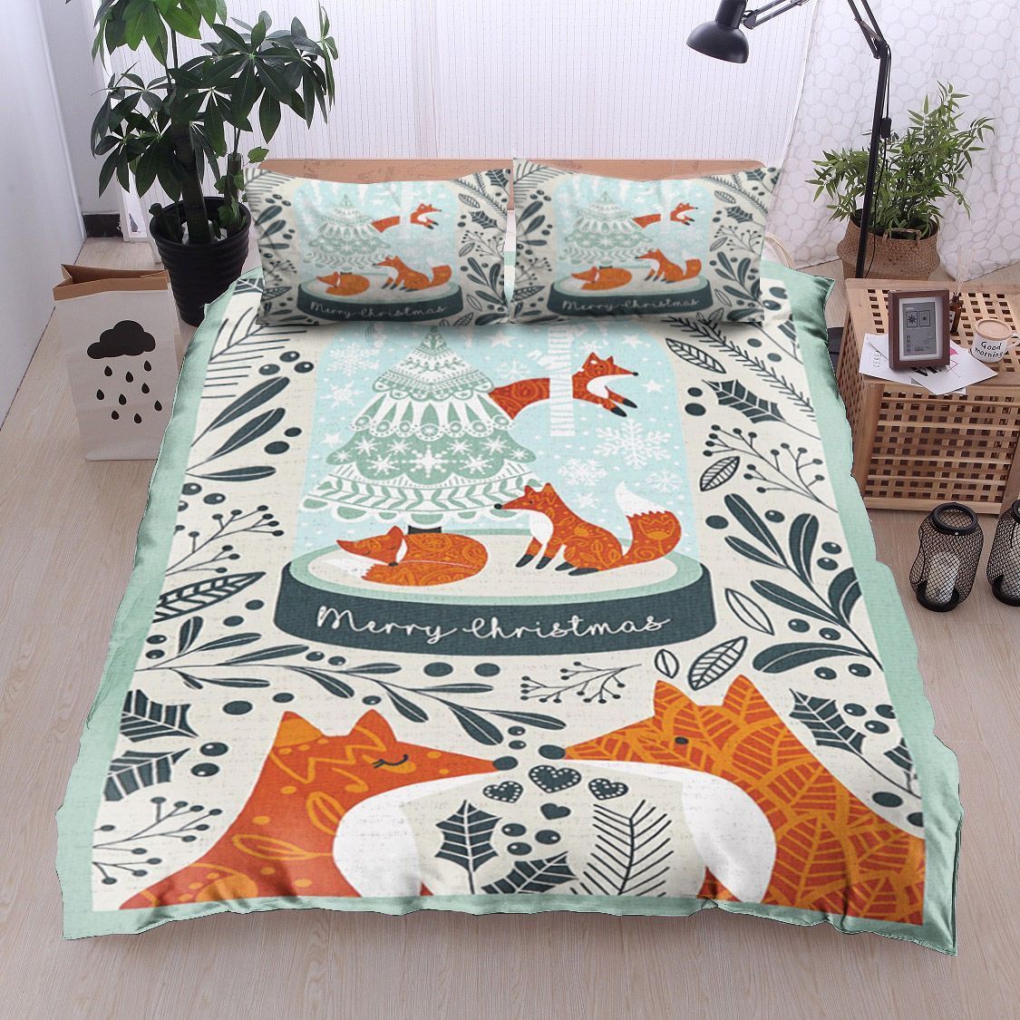 Fox Christmas Bedding Set