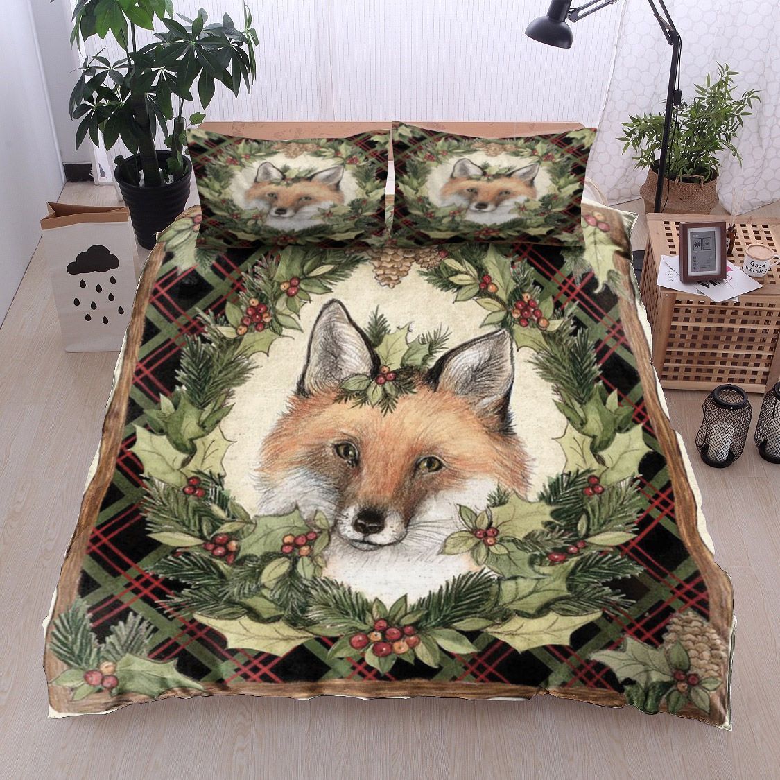 Fox Christmas Bedding Set