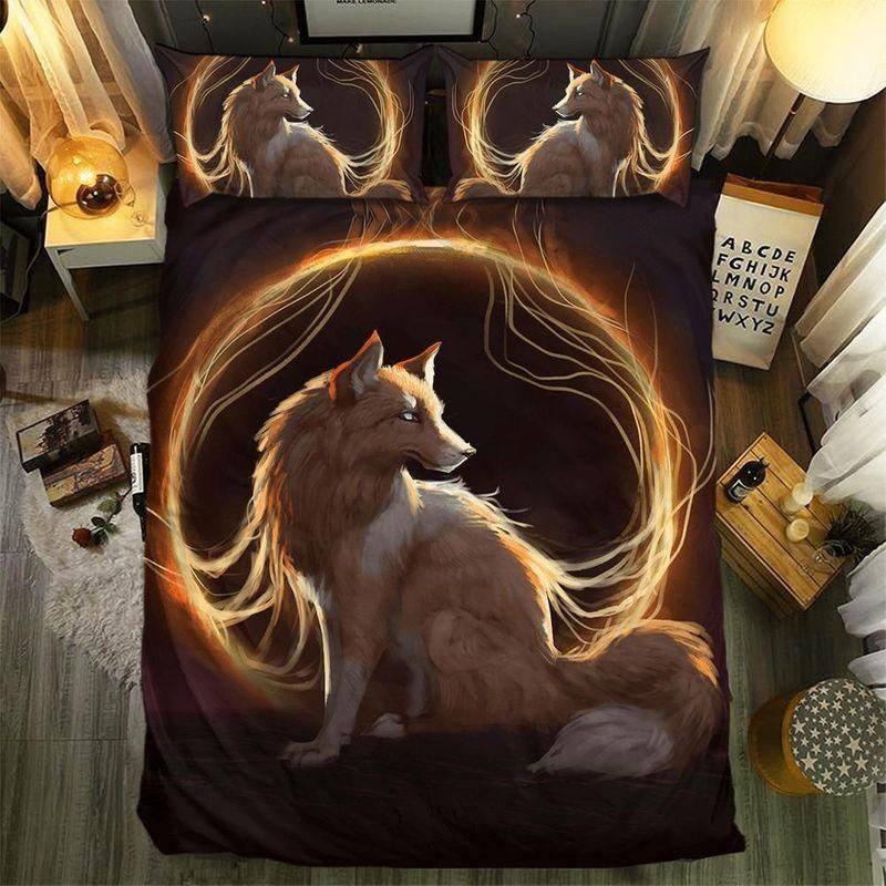 Fox Circle Light Bedding Set