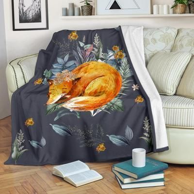 Fox Sherpa Fleece Blanket