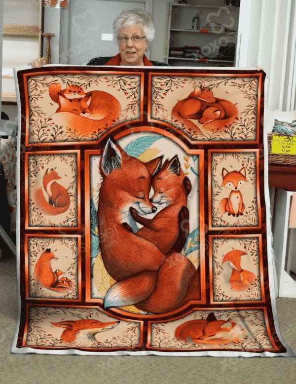 Fox Sherpa Fleece Blanket